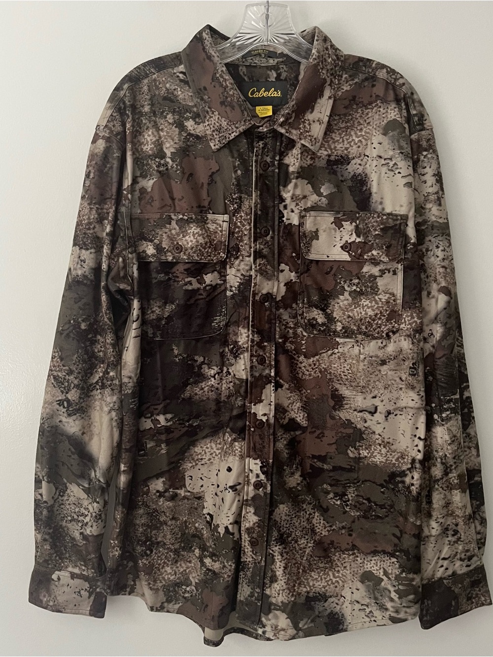NEW Cabelas O2 Octane Microtex Shirt Realtree Camo Button Up Stretch Large Tall